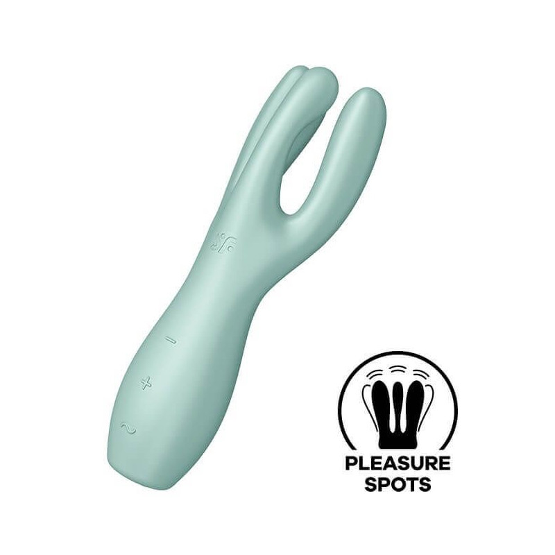 Satisfyer Stimulateur de clitoris Threesome Satisfyer 14cm Vert